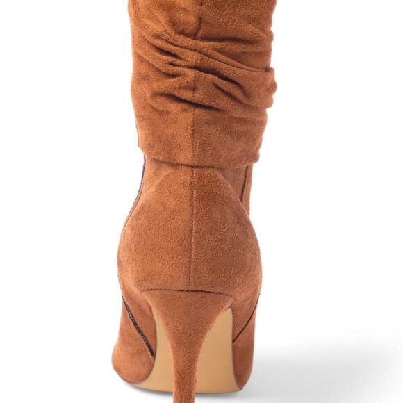Slouchy Pointed Toe Booties Cognac 7.5 - Picture 5 of 7